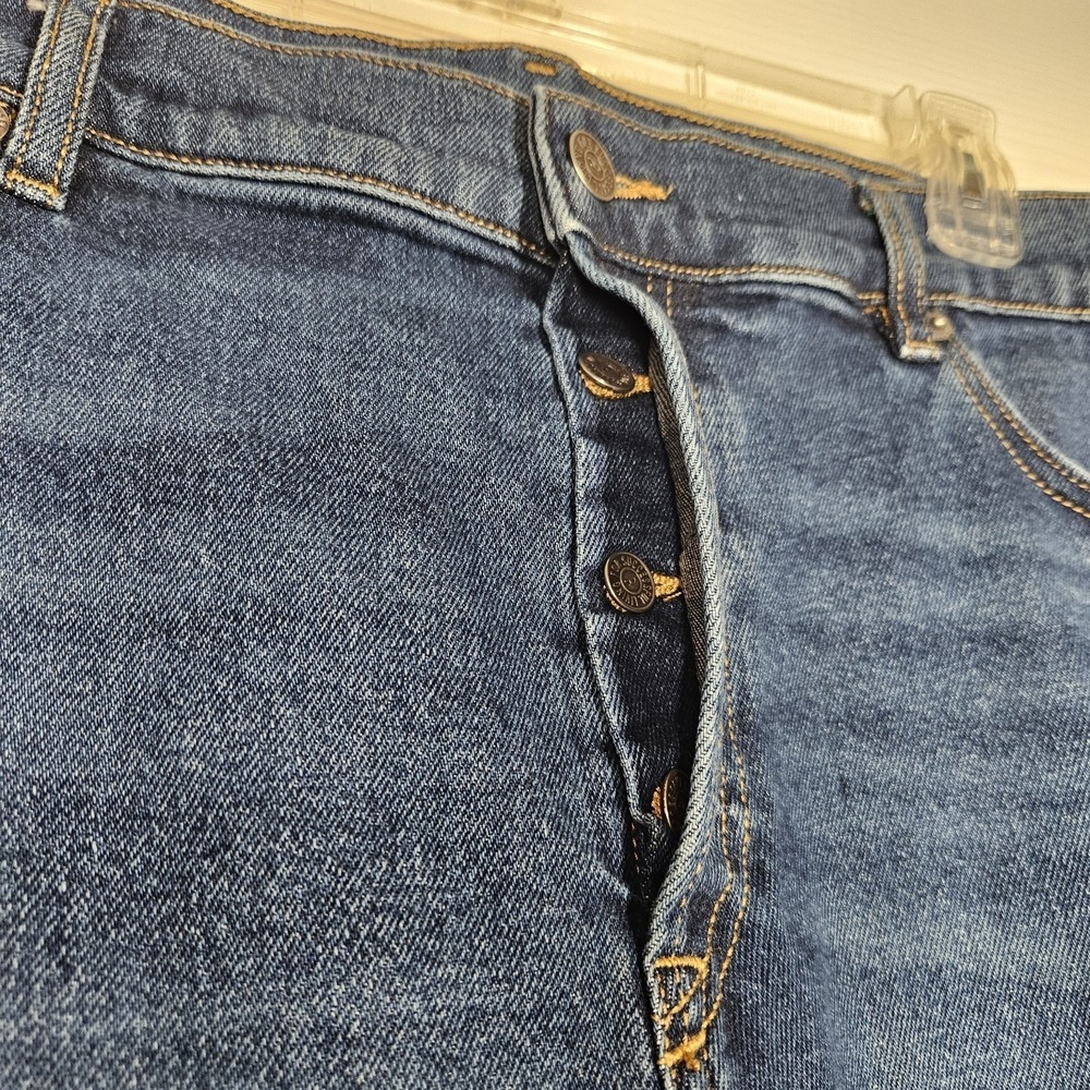 Diesel 2006 D-Fining Tapered Button Fly Blue Jeans Men's 38 (38x27.5) Whiskering - Picture 5 of 14